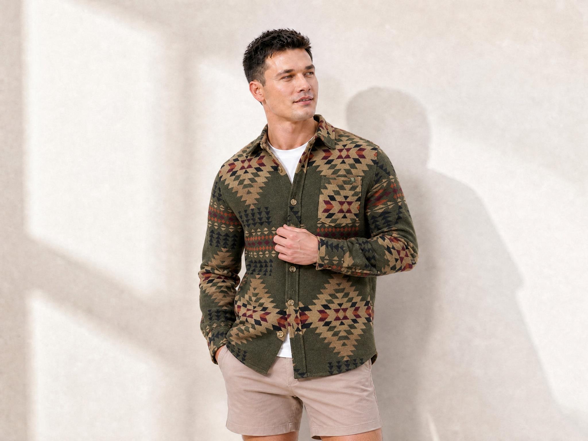MEN'S HEAVY JACQUARD SHIRT 