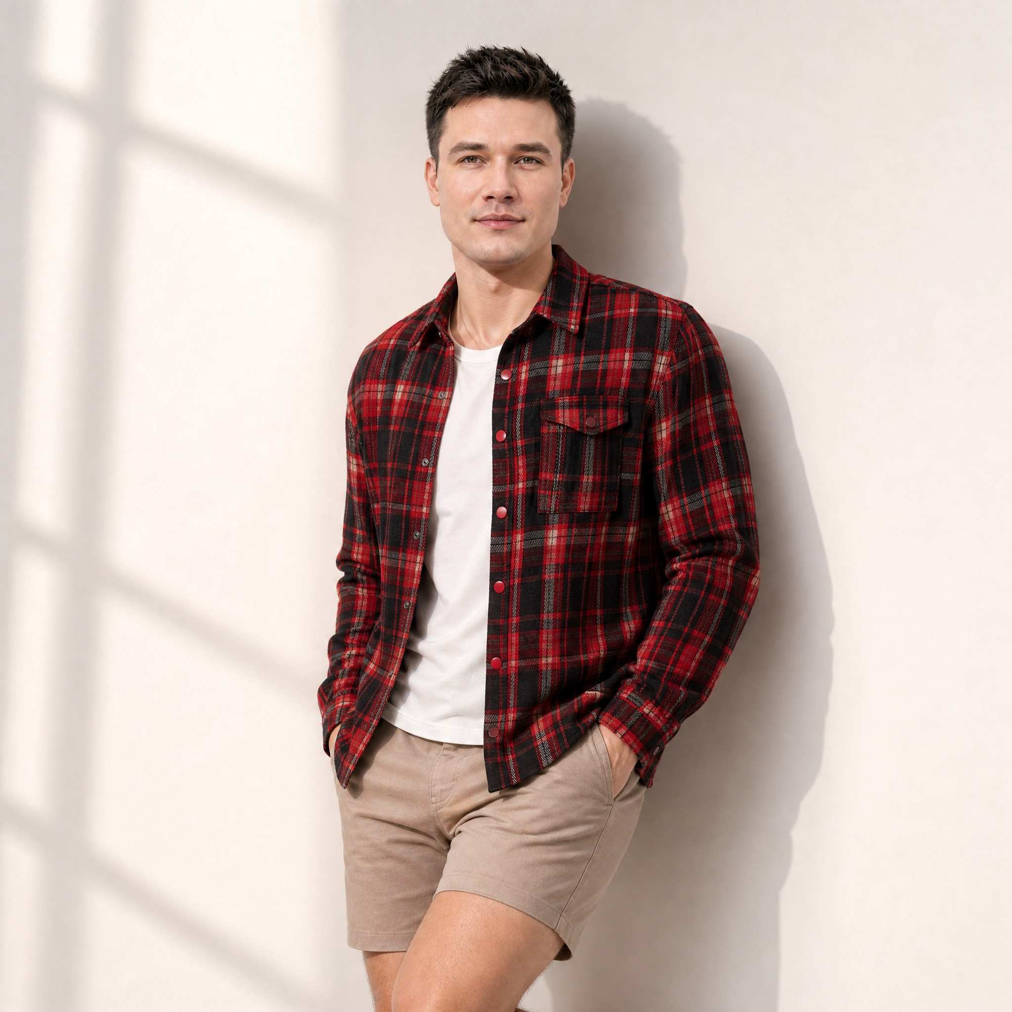 MEN'S SPANDEX FLANNEL SHIRT